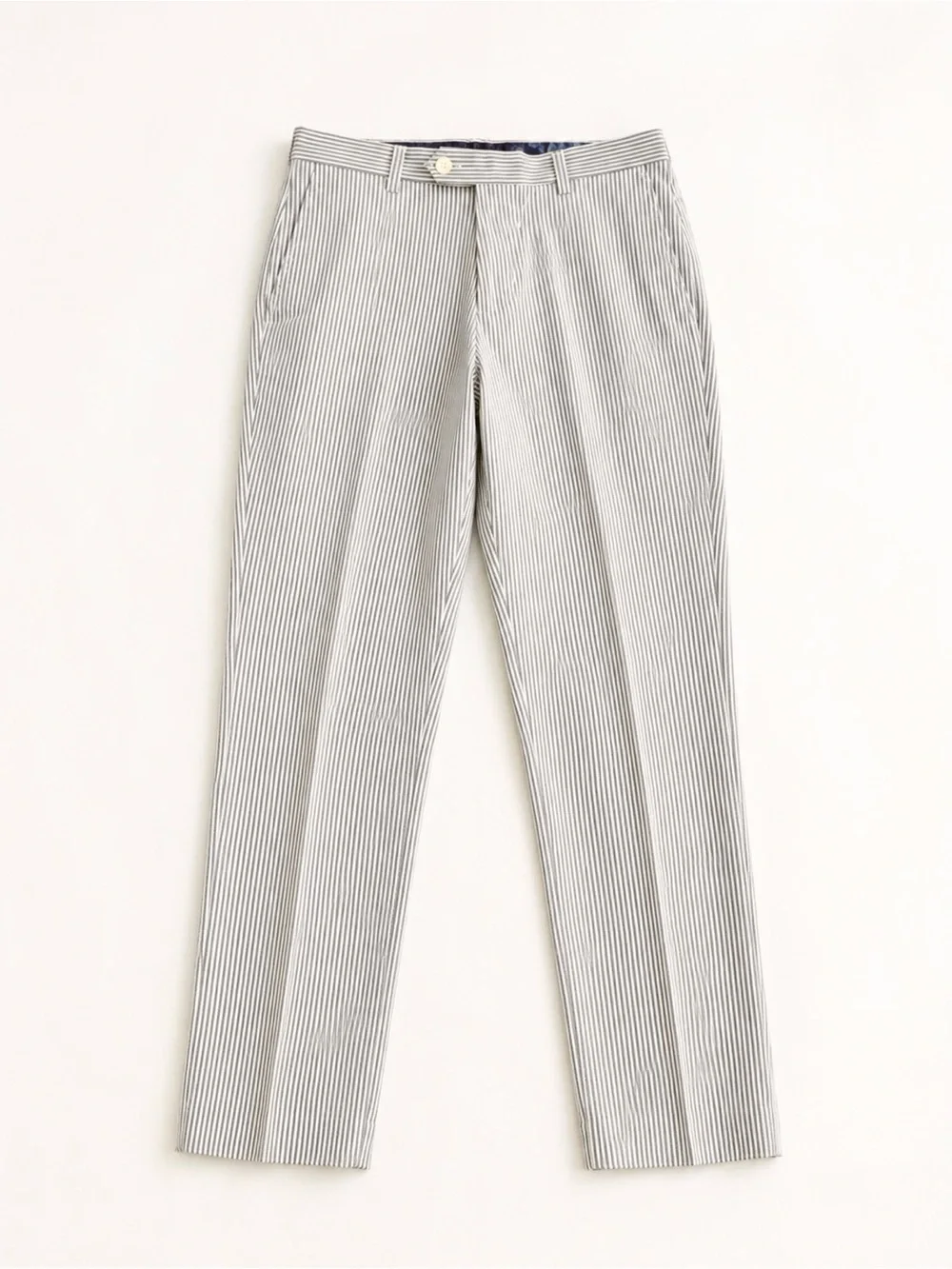 Lauren Ralph Lauren Seersucker Pants 16R Boys Ivory Blue Stripe Cotton Preppy